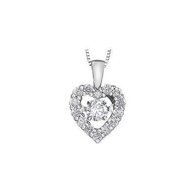 PENDENTIF OR BLANC 10K FEMME