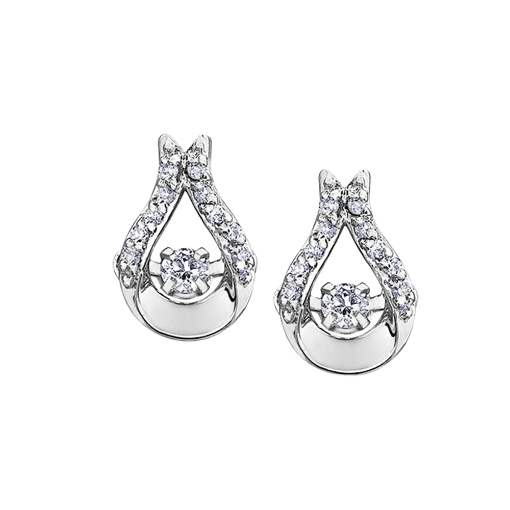 10K WHITE GOLD EARRINGS