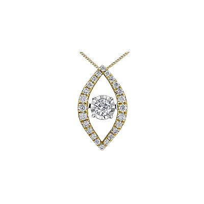 PENDENTIF OR BLANC JAUNE FEMME