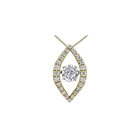 PENDENTIF OR BLANC JAUNE FEMME