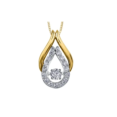 PENDENTIF OR BLANC JAUNE FEMME