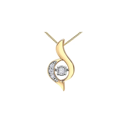 10K 2 TONE GOLD PENDANT