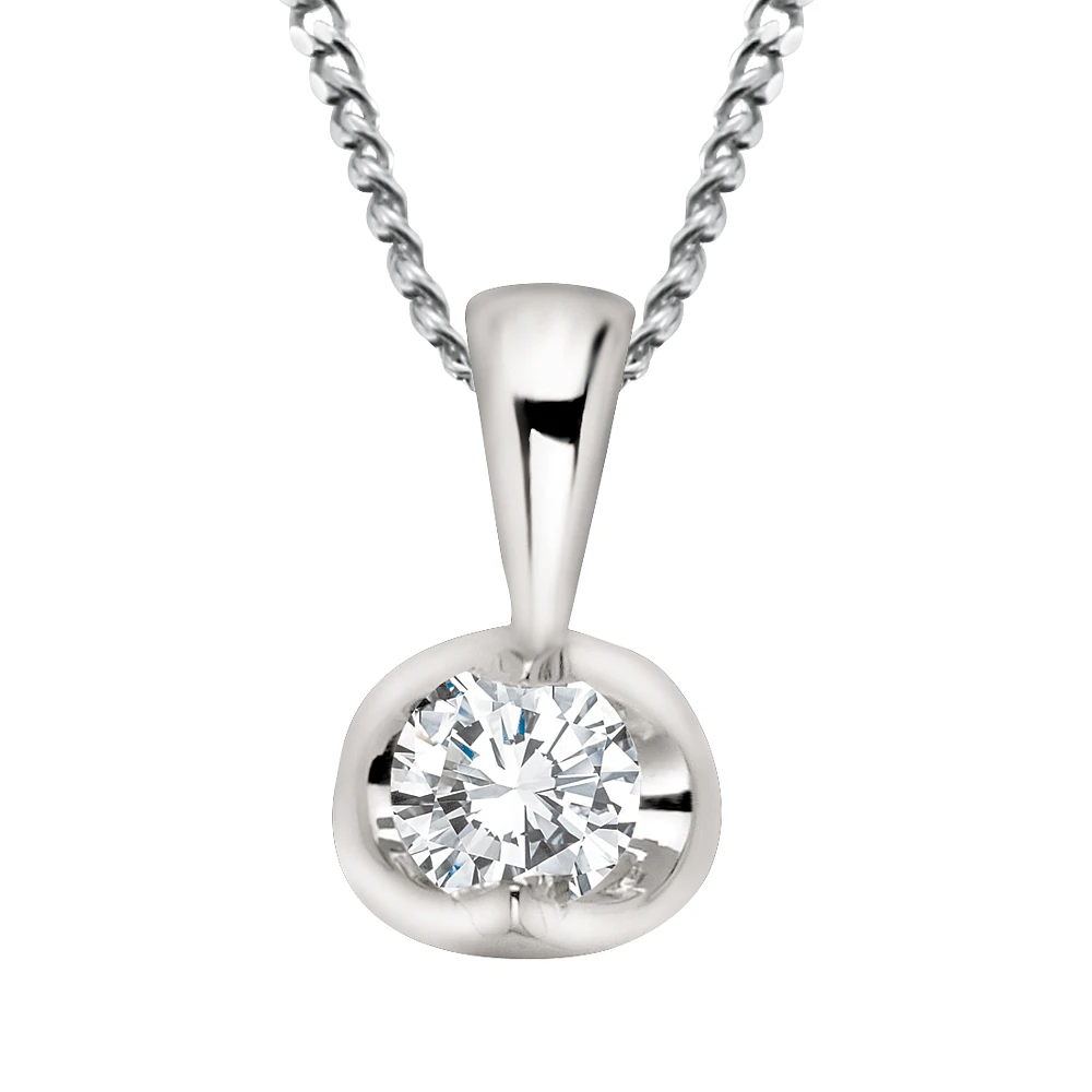 PENDENTIF EN OR BLANC POUR FEMME