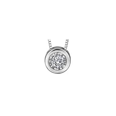 PENDENTIF EN OR BLANC 10K