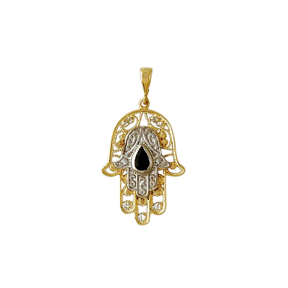 TWO TONE GOLD PENDANT