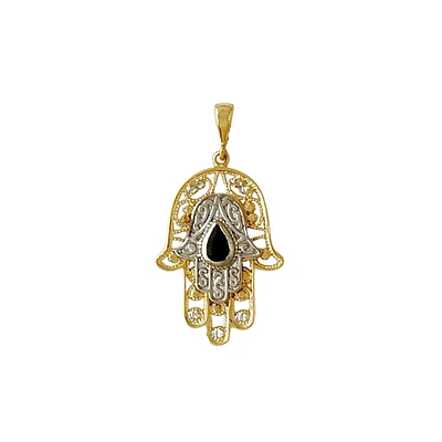 TWO TONE GOLD PENDANT