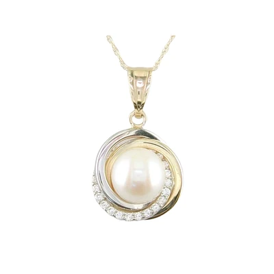 10K GOLD PENDANT - RHODIUM