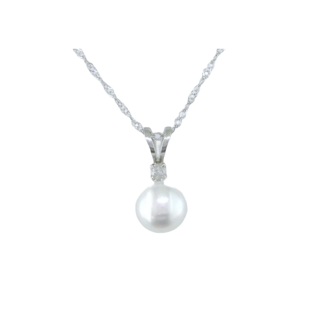 PENDENTIF EN OR BLANC 14K