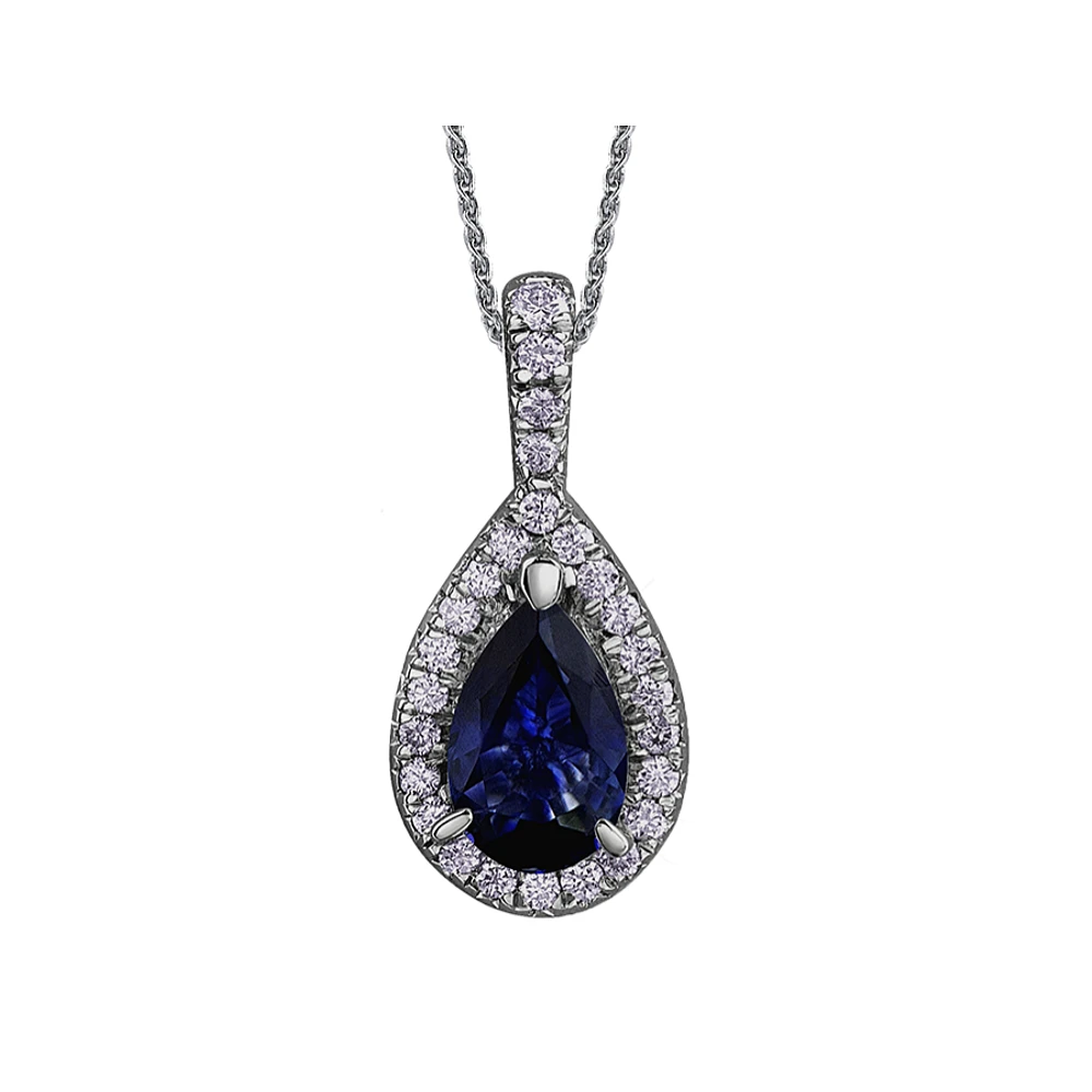 10K GOLD PENDANT WITH SAPPHIRE