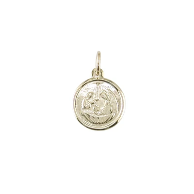 10K YELLOW GOLD BAPTISM MEDALLION