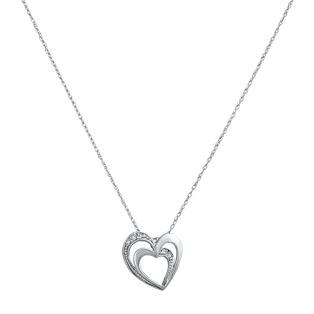 PENDENTIF OR BLANC 10K