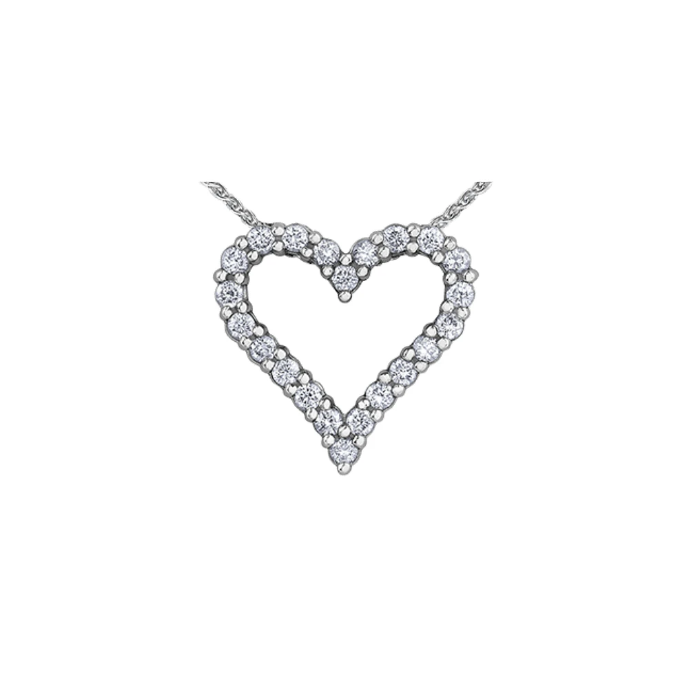 PENDENTIF EN OR BLANC 10K