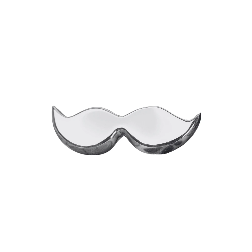 10K WHITE GOLD MUSTACHE PIN