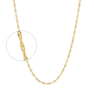 10K YELLOW GOLD CHAIN - 22''X2MM