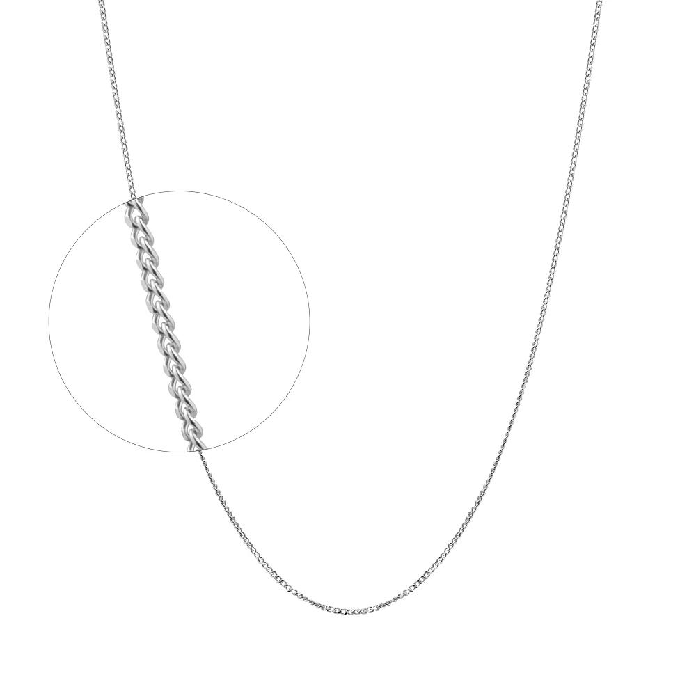 10K WHITE GOLD CHAIN - 14''X 0.9MM