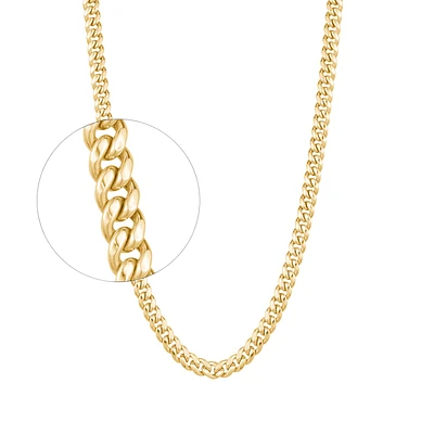 10K YELLOW GOLD CHAIN - 26''X4.5MM