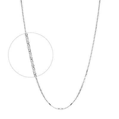 CHAÎNE EN OR BLANC 10K – 18’’X1MM