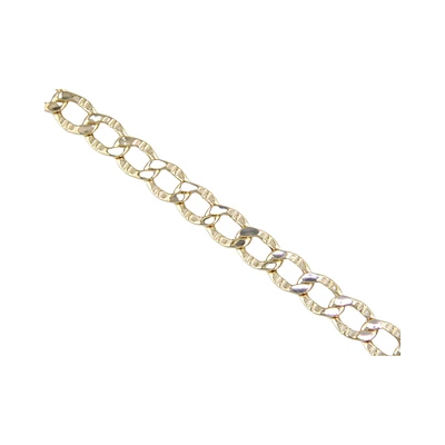 CHAÎNE EN OR DEUX TONS - 20''X4.5MM