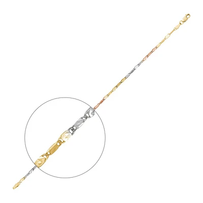 BRACELET EN OR 3 TONS - 7’’X3MM
