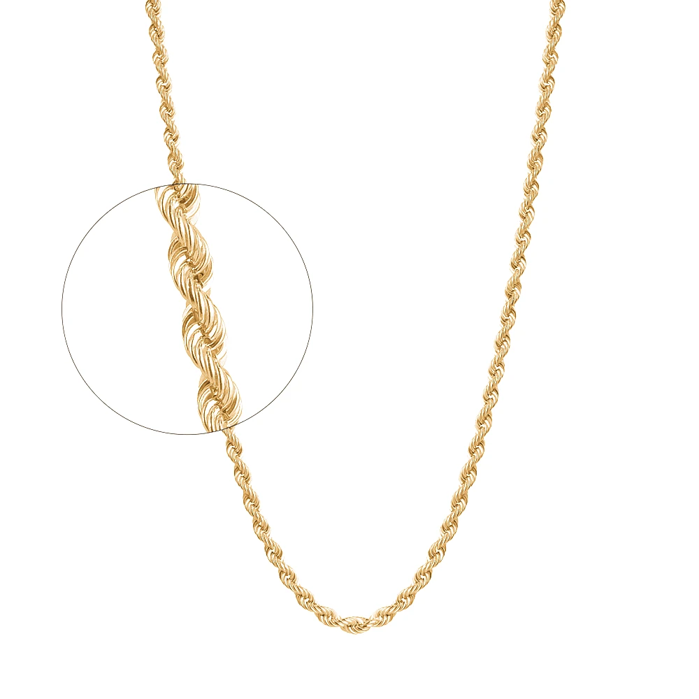 CHAÎNE OR JAUNE 10K - 22''X4MM