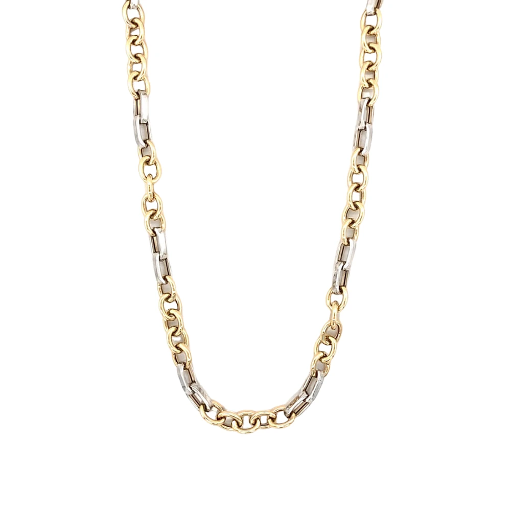 10K TWO-TONE GOLD NECKLACE - 18''