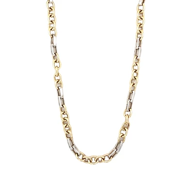 10K TWO-TONE GOLD NECKLACE - 18''