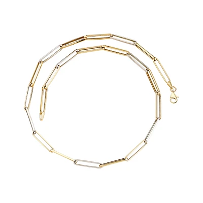 2 TONE GOLD NECKLACE - 18''