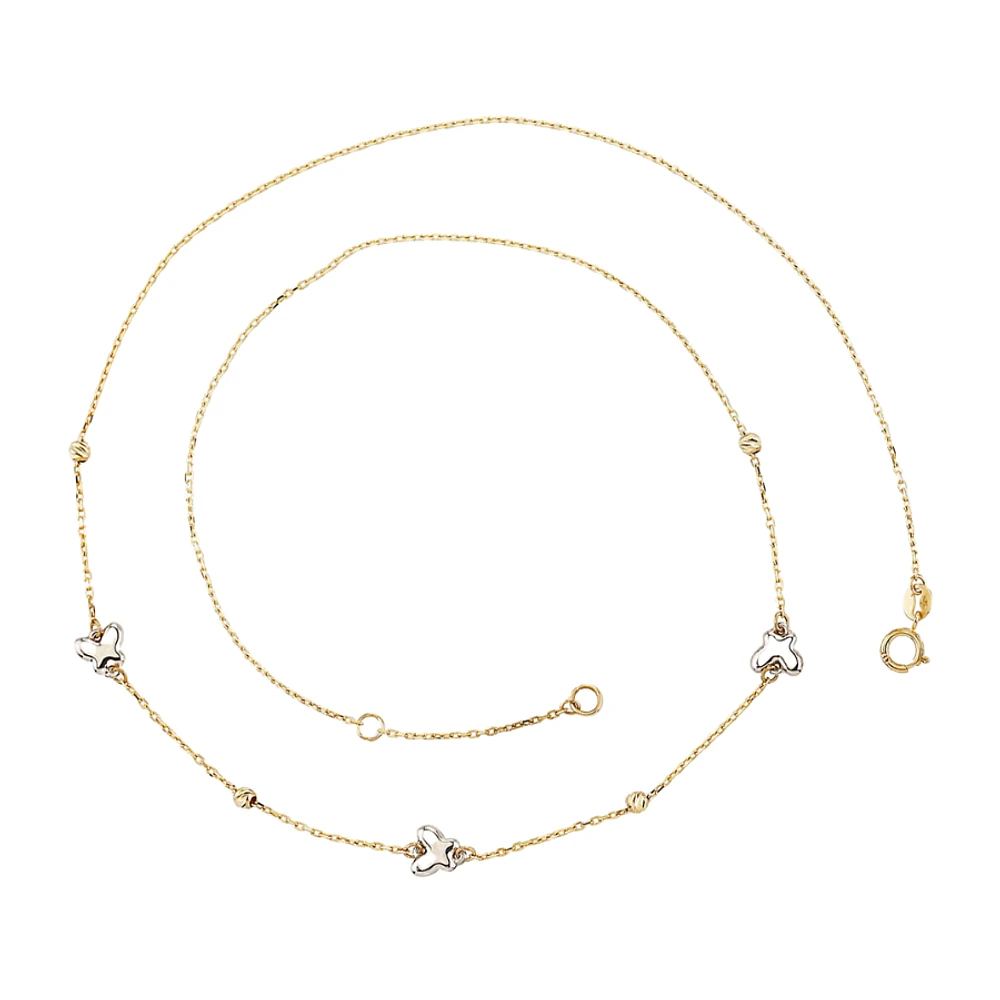 10K TWO-TONE GOLD NECKLACE - 18''