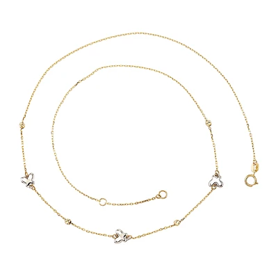 10K TWO-TONE GOLD NECKLACE - 18''