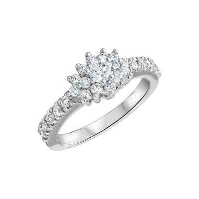 14K WHITE GOLD RING