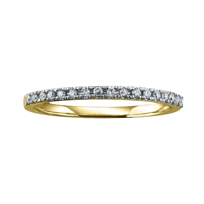 10K 2-TONE GOLD RING WITH DIAMONDS