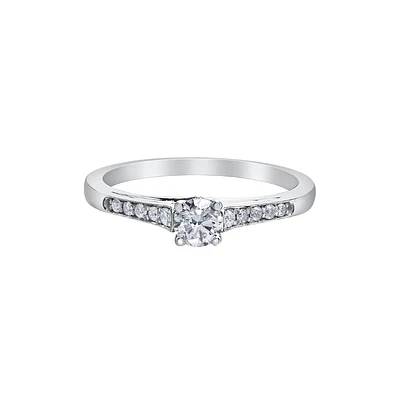14K WHITE GOLD RING