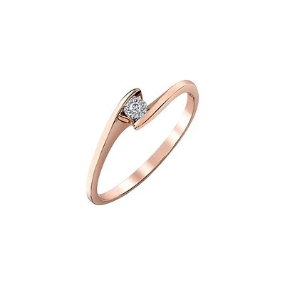 10K ROSE AND WHITE GOLD RING