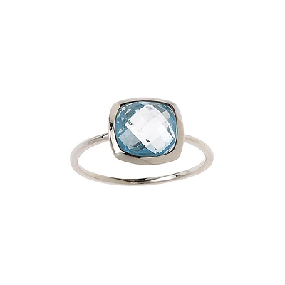 BLUE TOPAZ 10K GOLD RING