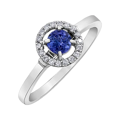 10K GOLD RING WITH TANZANITE