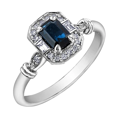 10K GOLD RING WITH SAPPHIRE