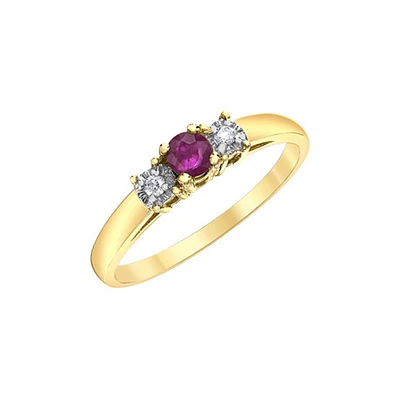 10K GOLD RING WITH RUBY