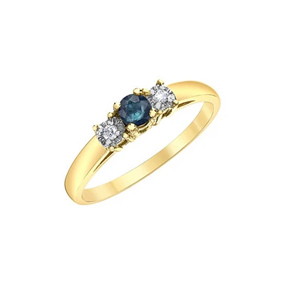 10K GOLD RING WITH SAPPHIRE