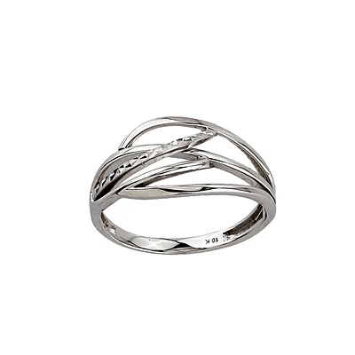 10K GOLD RING- RHODIUM