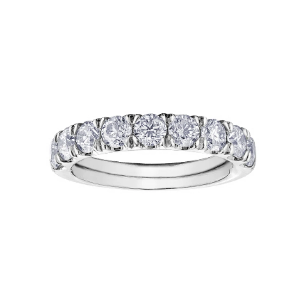 10K WHITE GOLD SEMI-ETERNITY RING