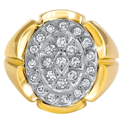 10K WHITE AND YELLOW GOLD RING