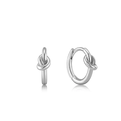 BOUCLES D'OREILLES NOEUD ARGENT