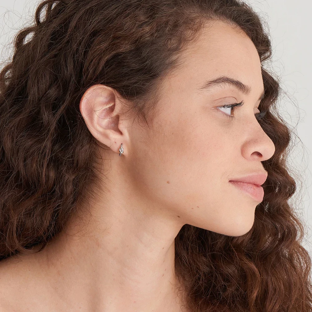 BOUCLES D'OREILLES NOEUD ARGENT