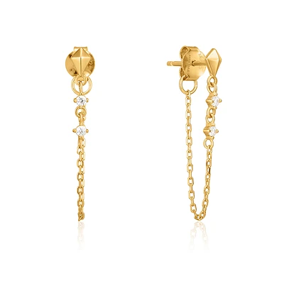 925 SILVER EARRINGS WITH ZIRCONIA