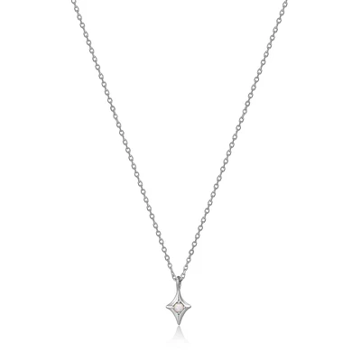 SILVER PENDANT NECKLACE 17''
