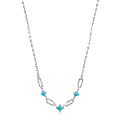 SILVER NECKLACE 17''