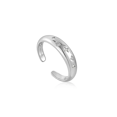 RHODIUM-PLATED SILVER RING
