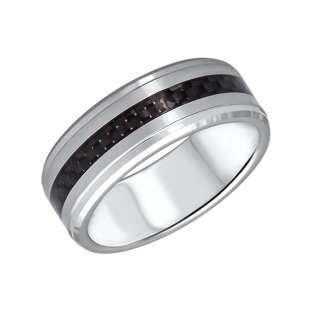TUNGSTEN CARBON FIBER RING MEN 8MM