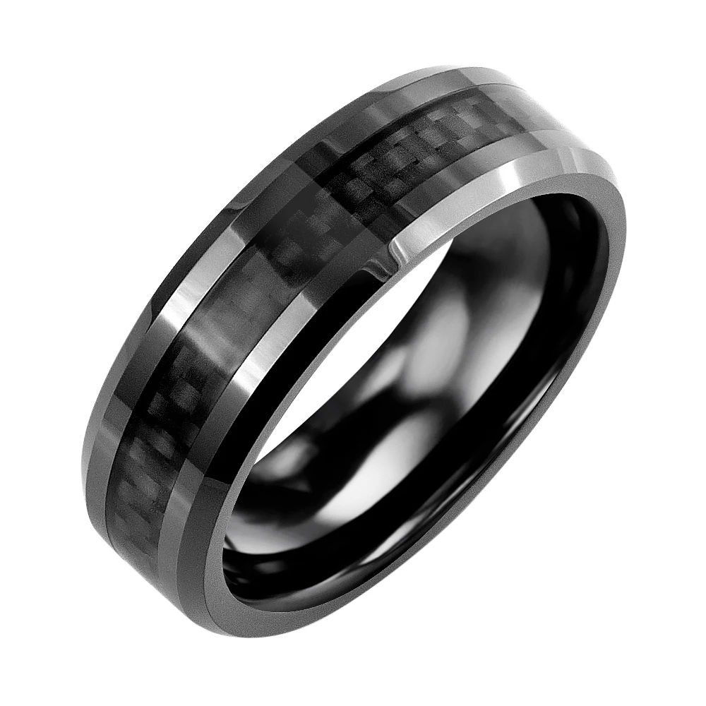 CERAMIC CARBON FIBER RING MEN 7MM