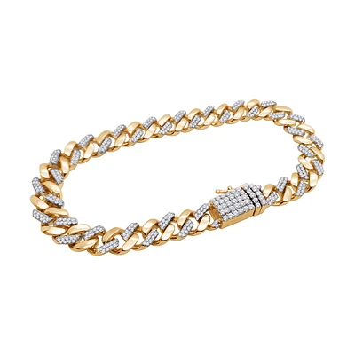 10K 2 TONE GOLD BRACELET - 8.5''